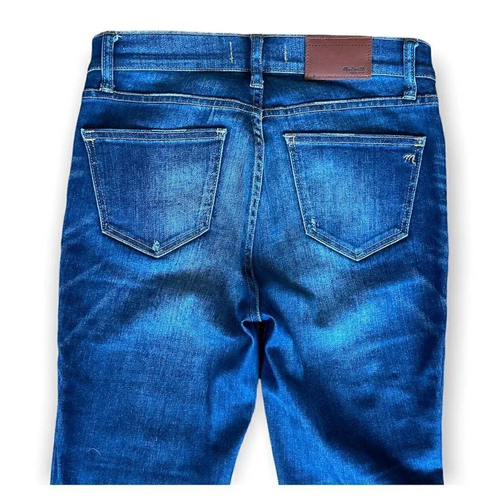 Madewell Women's Sz 26 Skinny Skinny Distressed Jeans Medium Wash Stretch Denim
